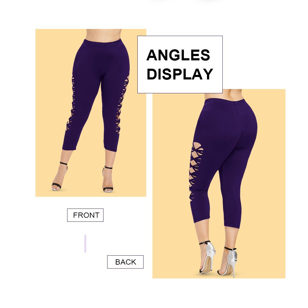 Plus Size Cut Out Sides Leggings