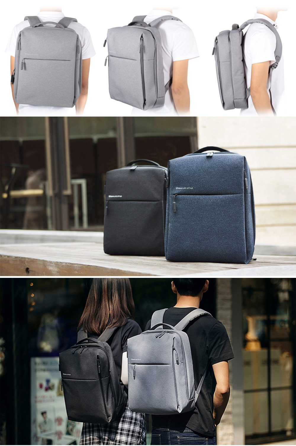 Original Xiaomi 14 inch Urban Style Polyester Backpack Leisure Sports Bag