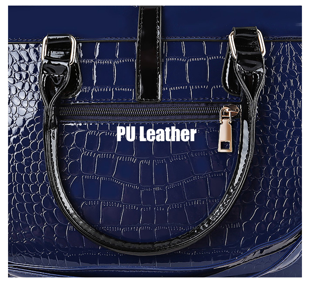 Guapabien Stylish PU Leather Women Tote Bag