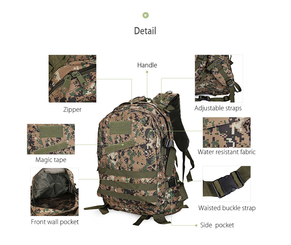 Guapabien Casual Outside Waterproof Wear Breathable Sports Shoulder Backpack