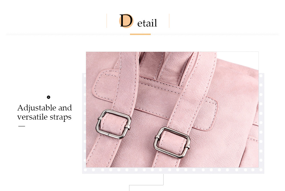 Guapabien Preppy Style Backpack Rivet Women Shoulder Bag Handbag