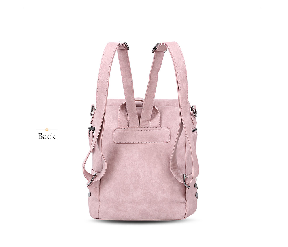 Guapabien Preppy Style Backpack Rivet Women Shoulder Bag Handbag