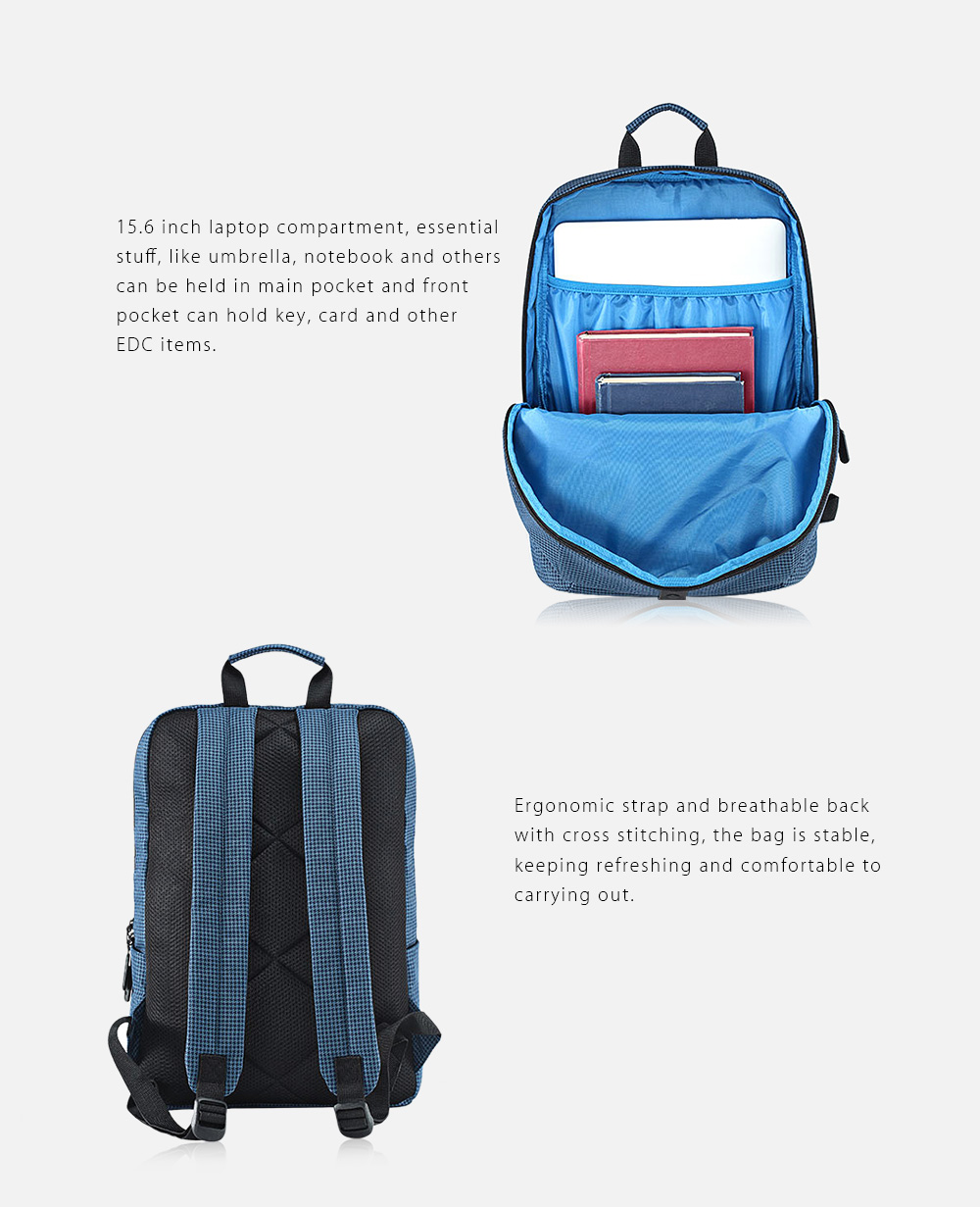 Xiaomi 20L Polyester College Leisure Backpack 15.6 inch Laptop Bag