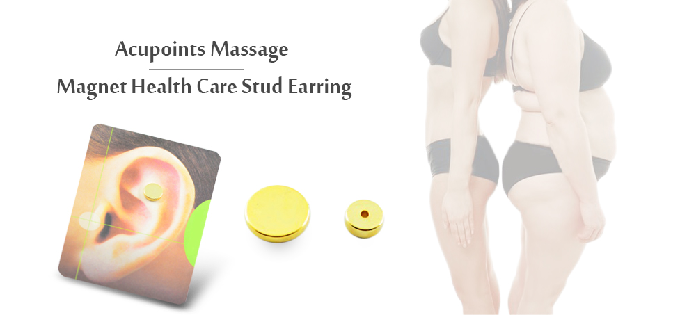 1pc Slimming Weight Loss Acupoints Massage Magnet Health Care Stud Earring