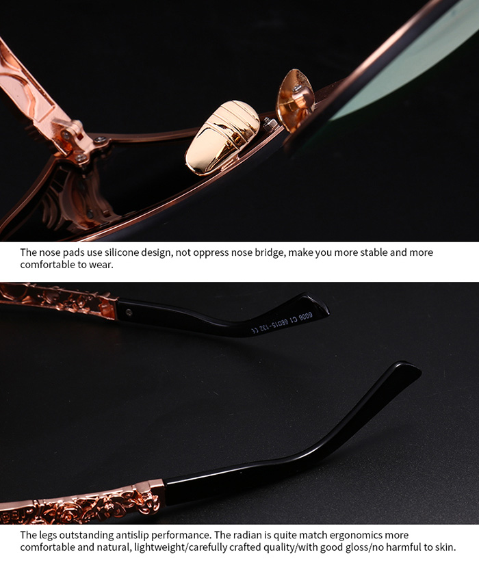 Skull Insert Butterfly Lens Mirror Sunglasses