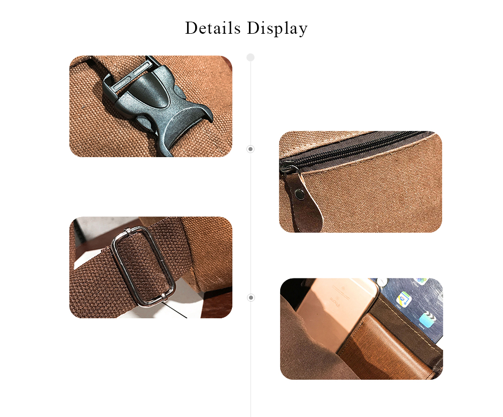 Durable Anti-theft Canvas Shoulder Bag for Men