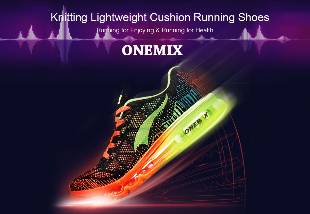 Onemix Knitting Lightweight Cushion Running Shoes for Men