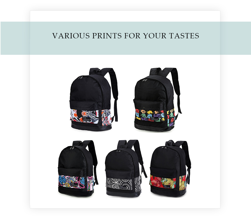 Women Print Canvas Portable Backpack