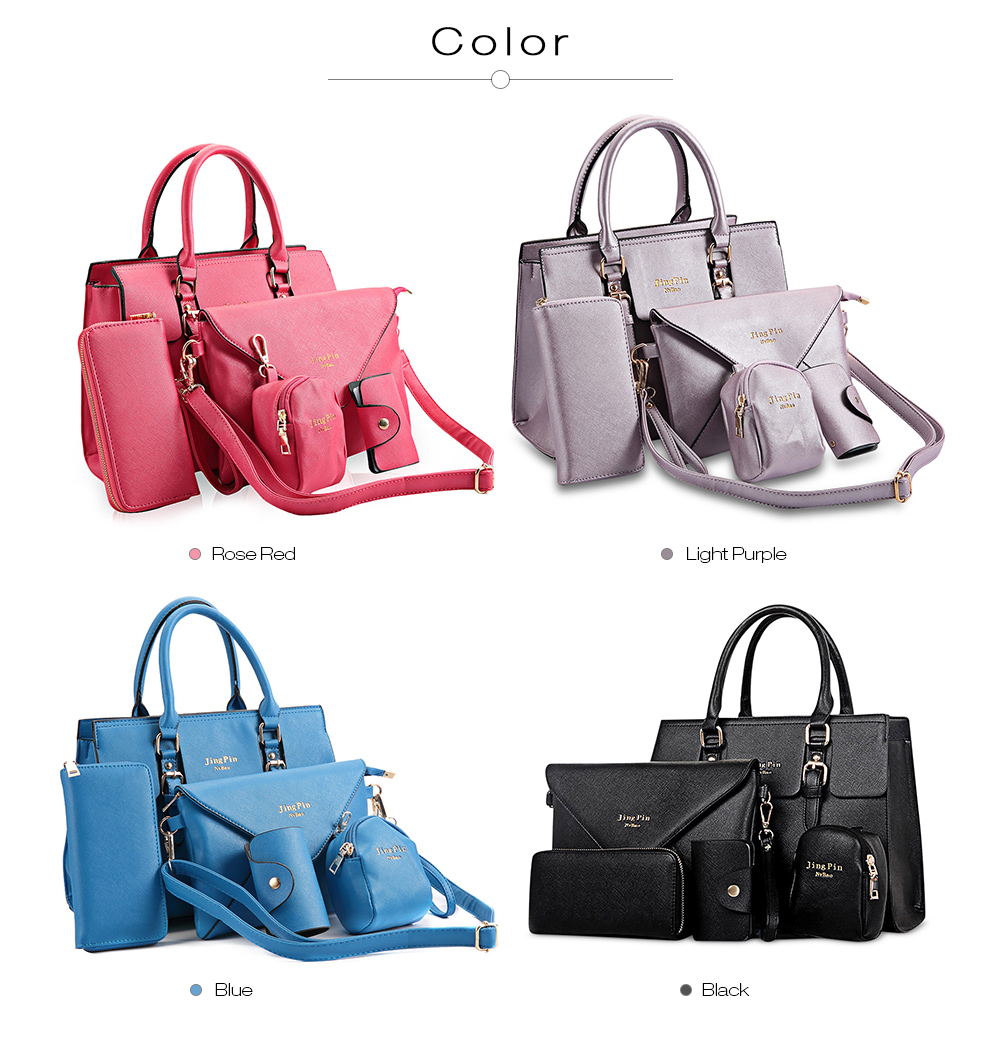 Guapabien Elegant Letter Print Zipper Design Women Bags Set