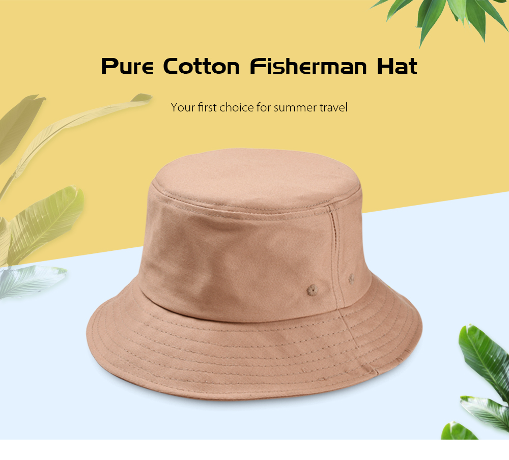 YJP - A164 Pure Cotton Flat Top Hat Fisherman Camping Cap