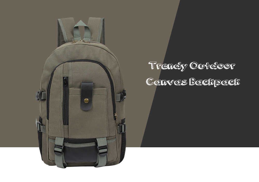 Trendy Outdoor Large Capacity Canvas Backpack for Men