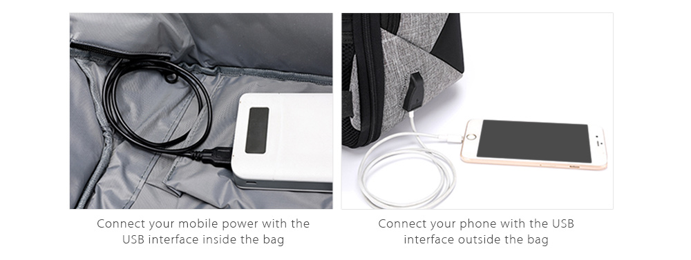Anti-thief USB Charging Men Backpack Business Travel Bag