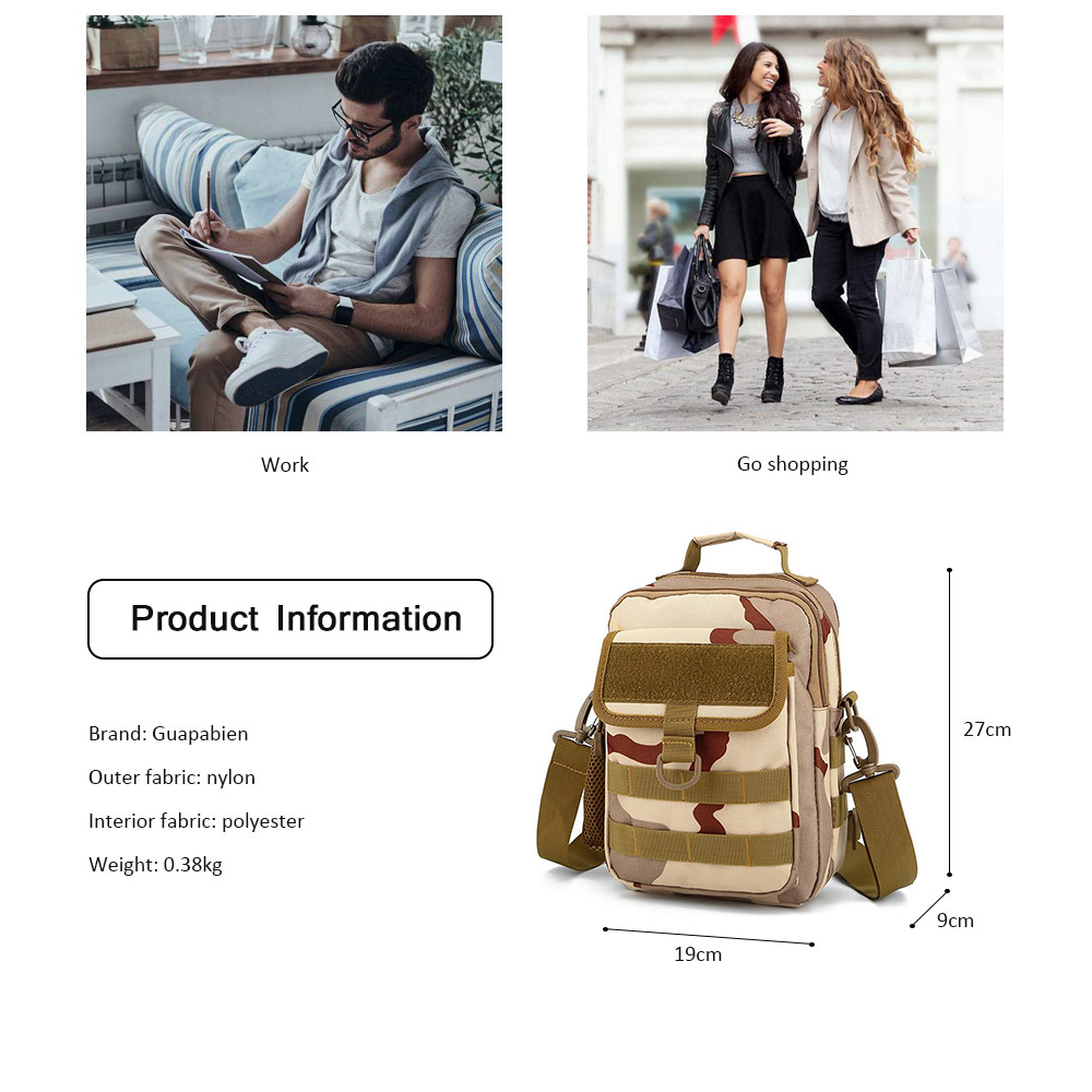 Guapabien Man's Multifunctional Crossbody Bag Chest Pack