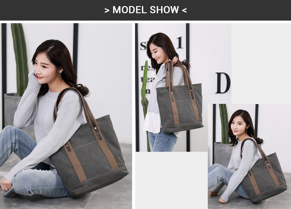 Women Fashion Shoulder Bag Casual Cotton Canvas Female Travel Handbag