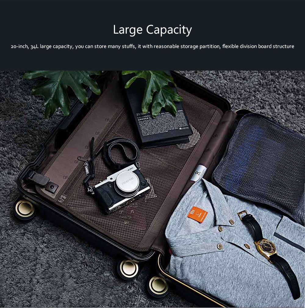 90FUN Metal 20 inch Travel Suitcase with Universal Wheel from Xiaomi Youpin
