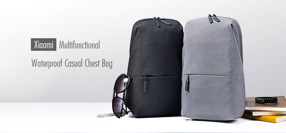 Xiaomi Multifunctional Waterproof Casual Chest Bag for Men - Dark Gray ...