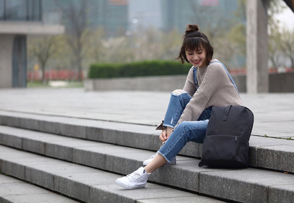 Xiaomi Trendy Plaid Water-resistant School Laptop Backpack