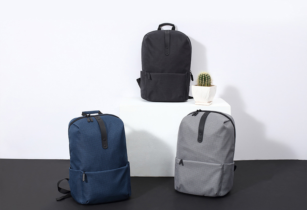 Xiaomi Trendy Plaid Water-resistant School Laptop Backpack