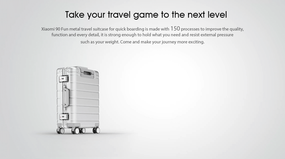 Xiaomi 20-inch Metal Travel Suitcase with Universal Wheel