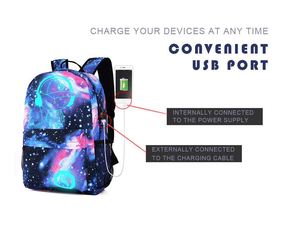 Stylish Durable Breathable Luminous Laptop Backpack for Men
