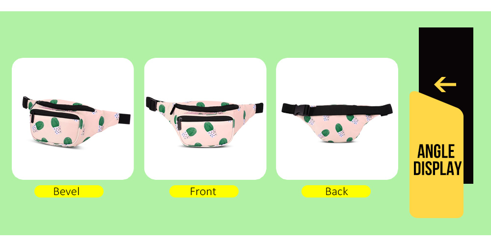 Guapabien Stylish Print Waist Bag Pouch Adjustable Belt for Women