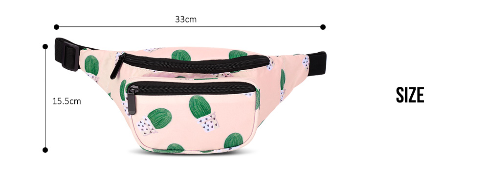 Guapabien Stylish Print Waist Bag Pouch Adjustable Belt for Women