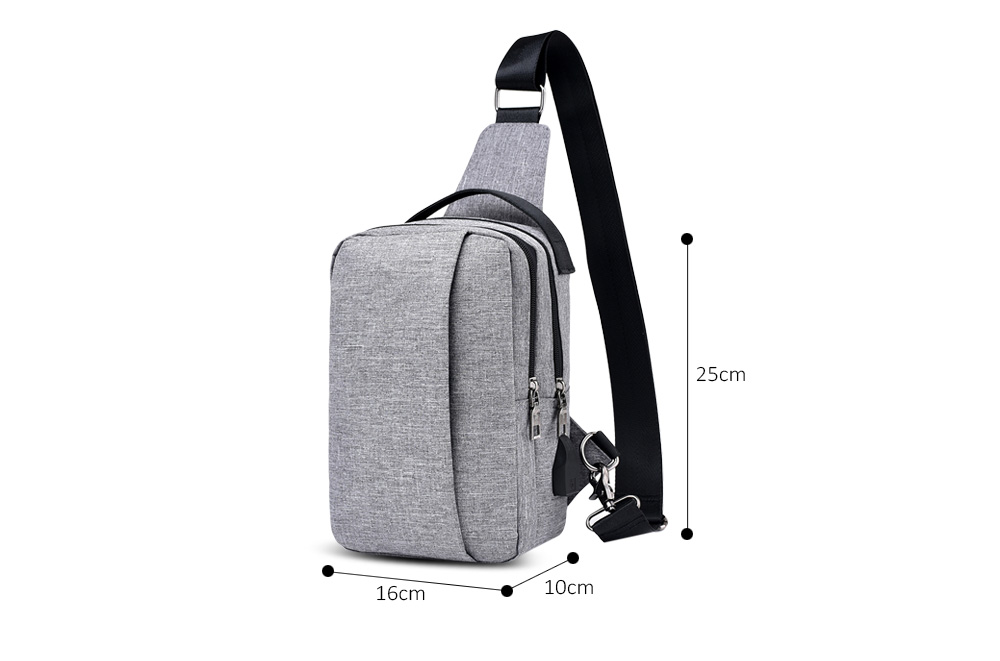 Guapabien Large Capacity Men's Chest Bag Multifunctional USB Charging Backpack