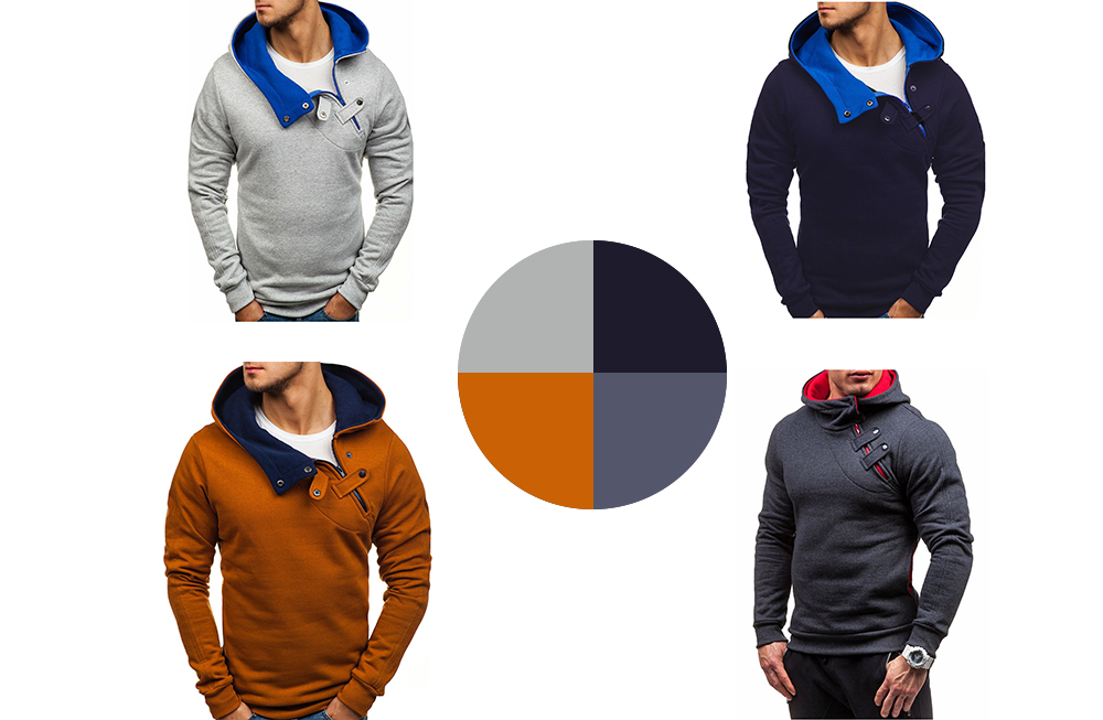 Creative Long Sleeve Plush Hoodies for Men