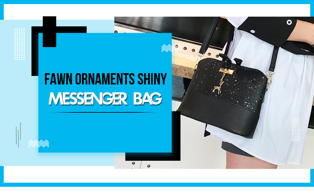 Guapabien Fawn Ornaments Shiny Messenger Bag