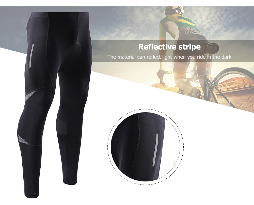 Men's Sports Compression Trousers Quick-dry Stretch Tight Padded Cycling Pants