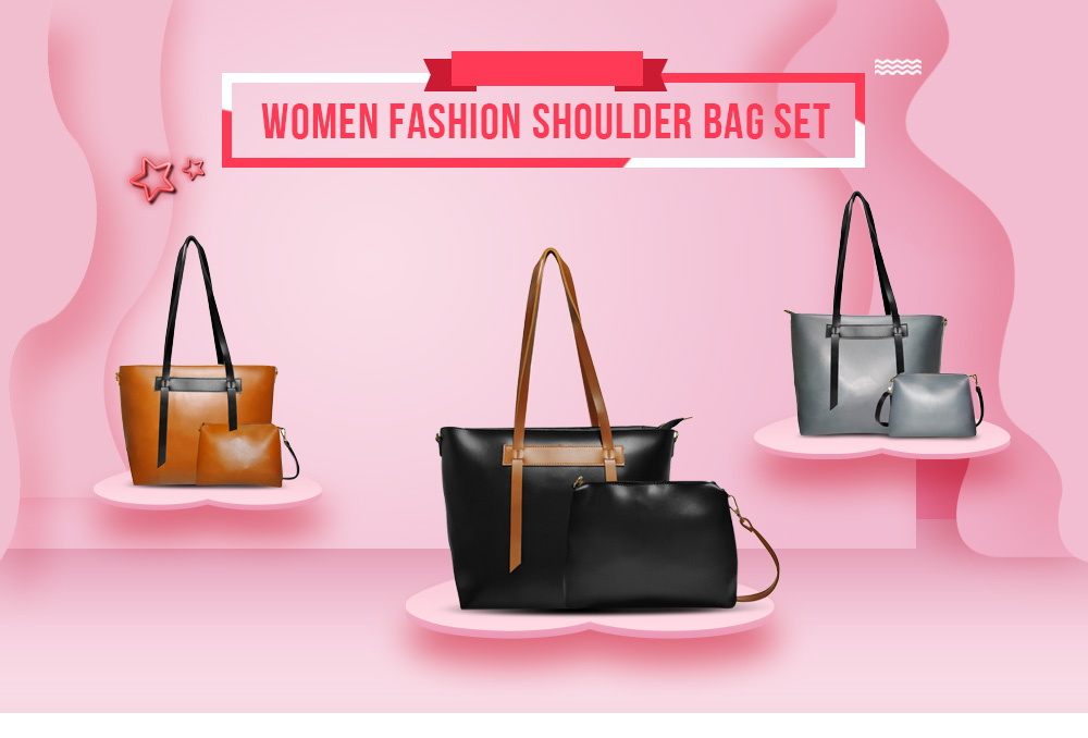 Fashion Casual Large Capacity Women Shoulder Bag Handbag Set