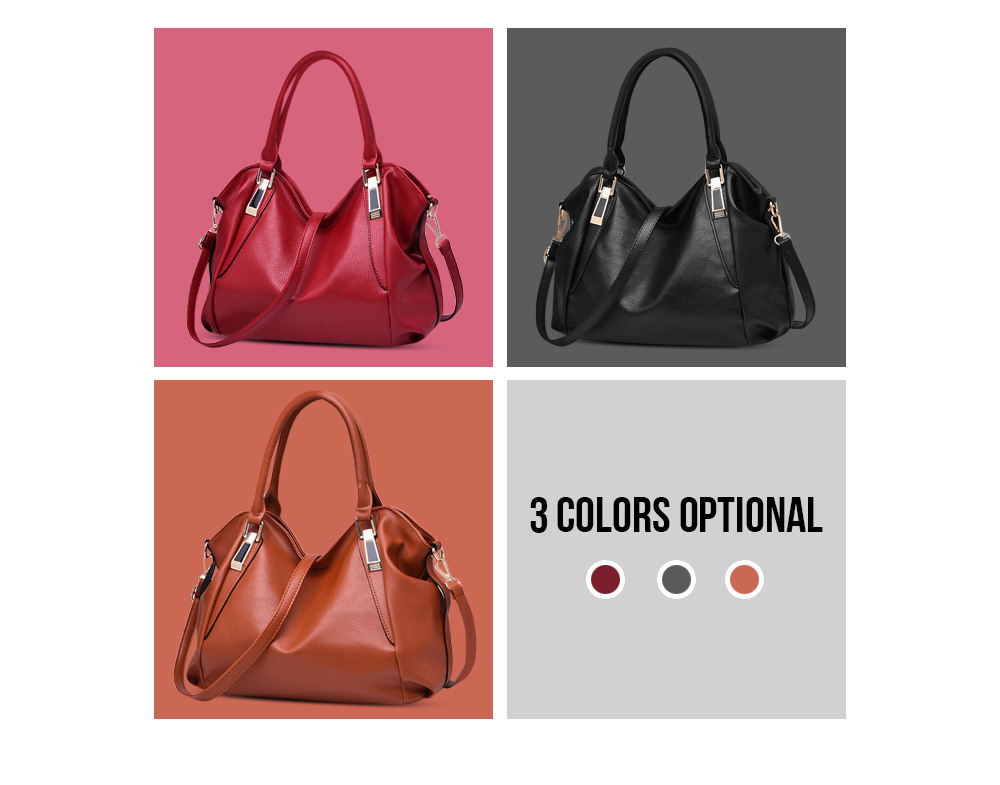 Stylish Soft PU Leather Shoulder Bag Casual Women Handbag