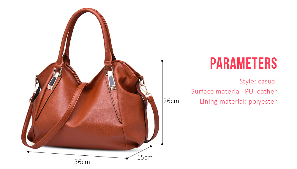 Stylish Soft PU Leather Shoulder Bag Casual Women Handbag