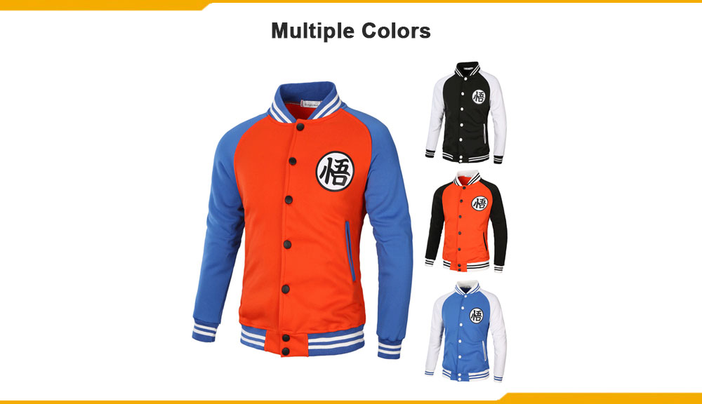 Stylish Contrast Color Long Sleeve Sports Jacket for Men