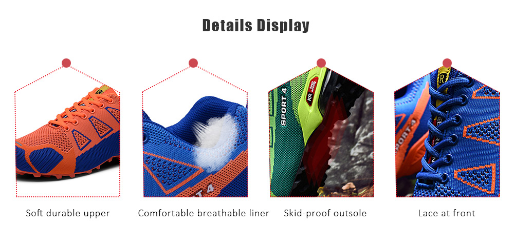 Breathable Matching Color Mesh Cloth Sneakers