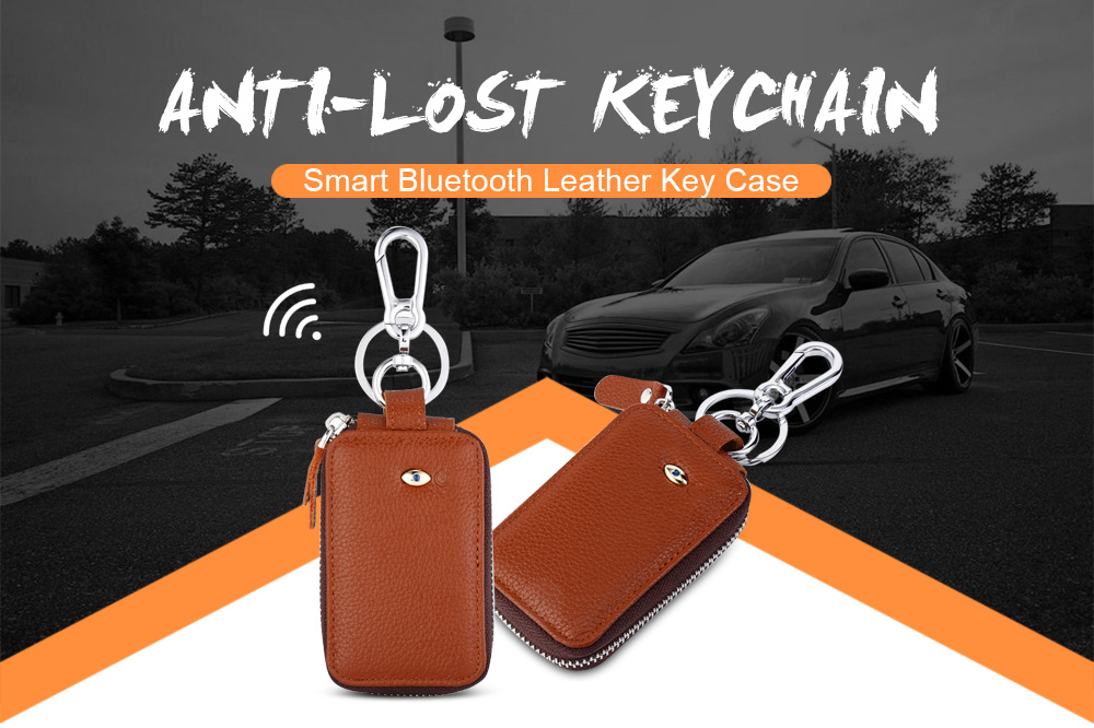 SMARTLB Anti-lost Keychain Smart Bluetooth Leather Key Case
