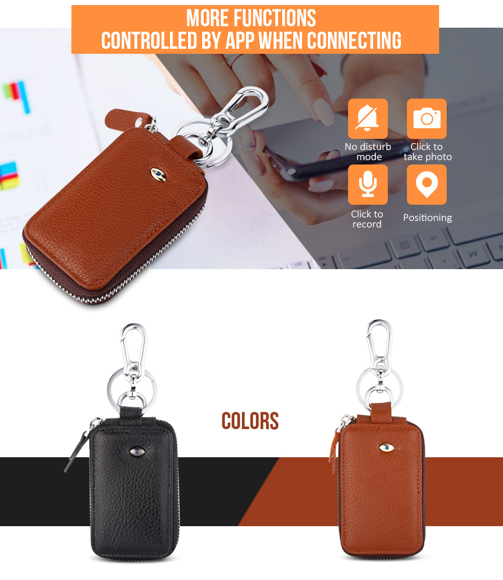 SMARTLB Anti-lost Keychain Smart Bluetooth Leather Key Case