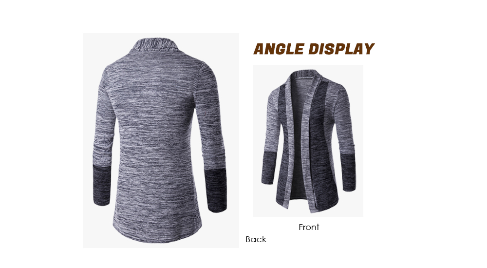 Lapel Long Sleeve Sweater Men Cardigan