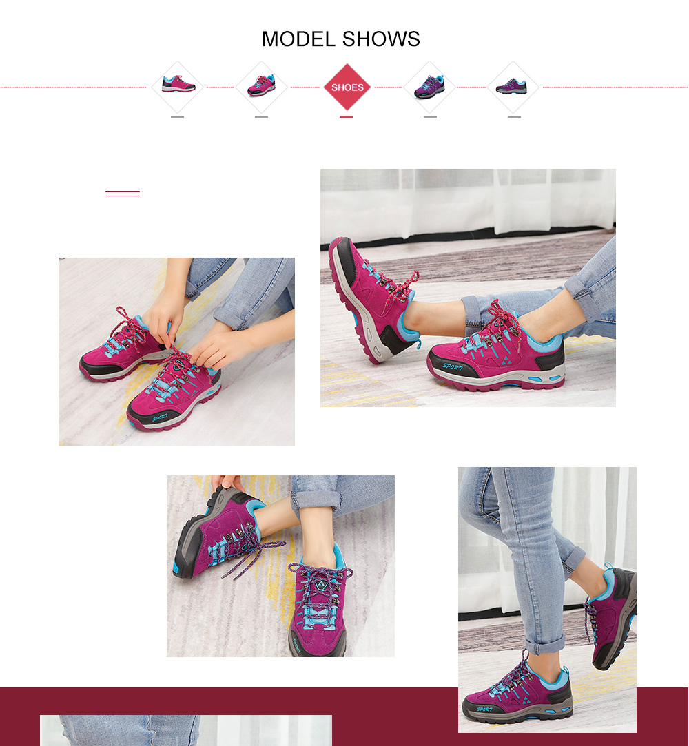 Women Casual Wear-resistant Outdoor Sneakers Running Travel Hiking Shoes