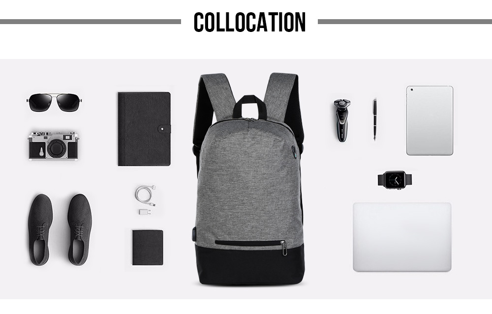 Guapabien USB Charging Laptop Casual Backpack Men Travel Bag