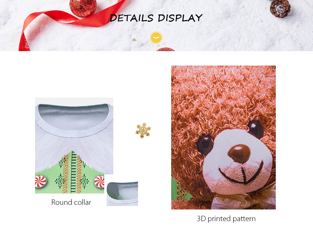Long Sleeve Christmas Dress Santa Slim Belt Holiday Humor 3D Print Men T-shirt