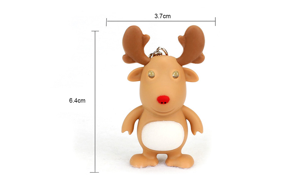 Christmas Moose Vocal LED Key Ring