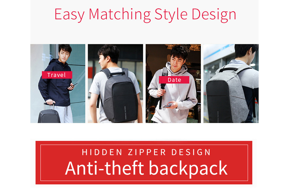 MARK RYDEN Men Large Capacity Anti-theft Leisure 15.0 inch Laptop Travel Backpack