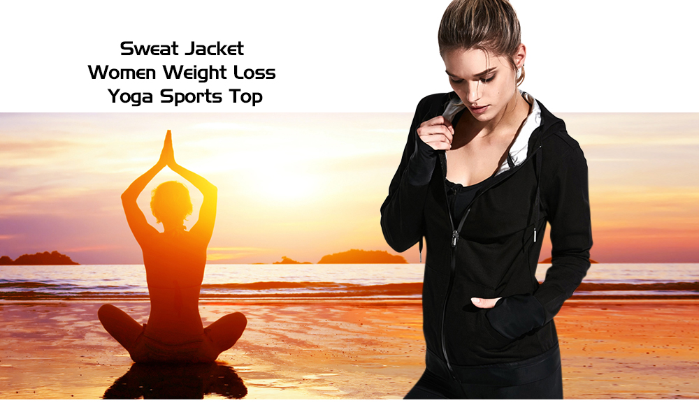 Sweat Jacket Women Weight Loss Slimming Shapewear Yoga Sports Top
