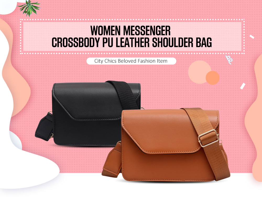 Guapabien Women Messenger Crossbody PU Leather Female Shoulder Bag