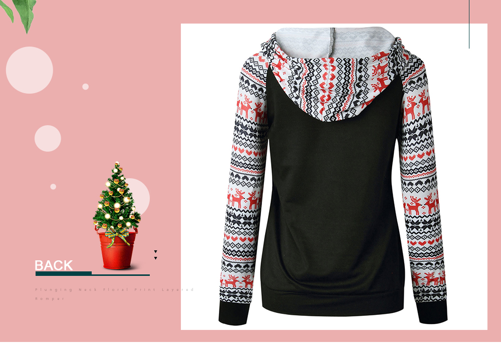 Christmas Raglan Sleeve Pullover Hoodie