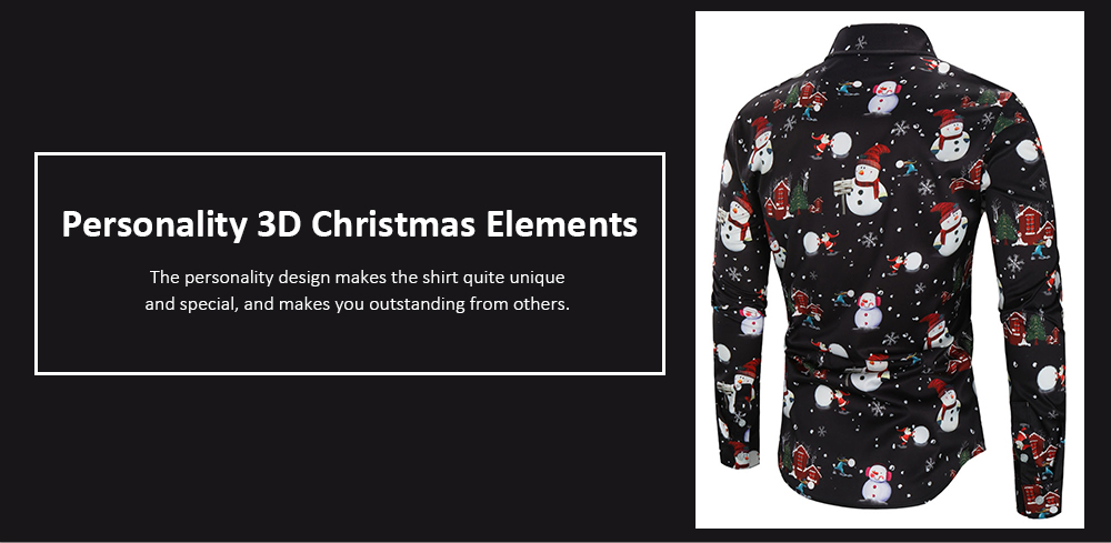 Christmas Snowmen Snowflakes Print Casual Shirt