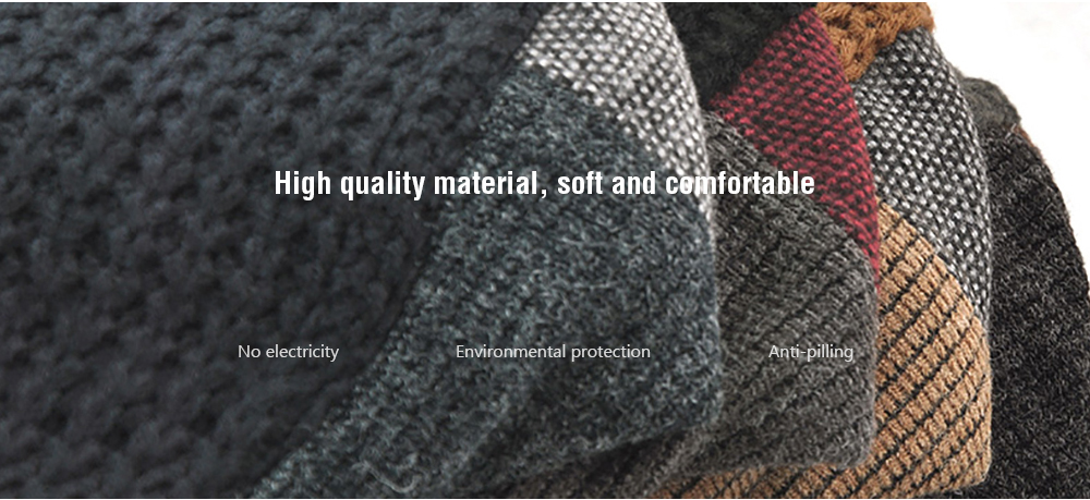 JAMONT Men's British Style Knitted Wool Hat Warm Beret for Autumn and Winter