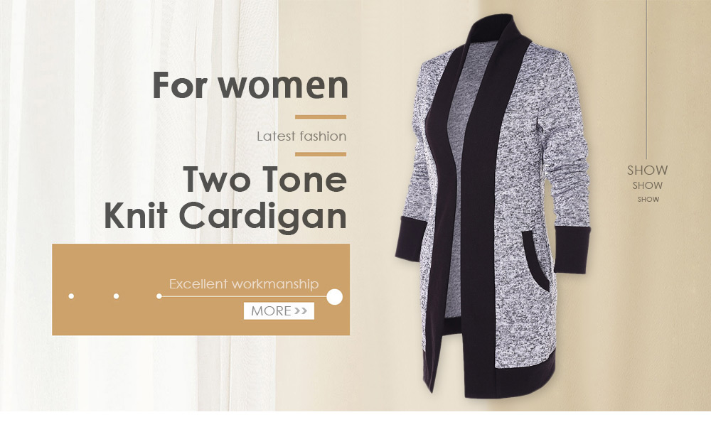 Two Tone Knit Cardigan