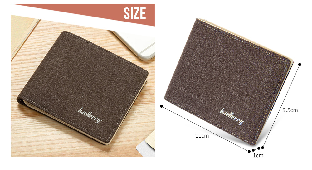 Baellerry Slim Coin Money Card Holder Canvas Pocket Men Wallet